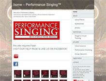 Tablet Screenshot of performancesinging.com